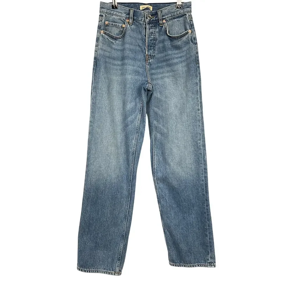 Grlfrnd Classic Blue Bella Low Rise Boyfriend Denim Jeans Size 23 - Picture 2 of 5